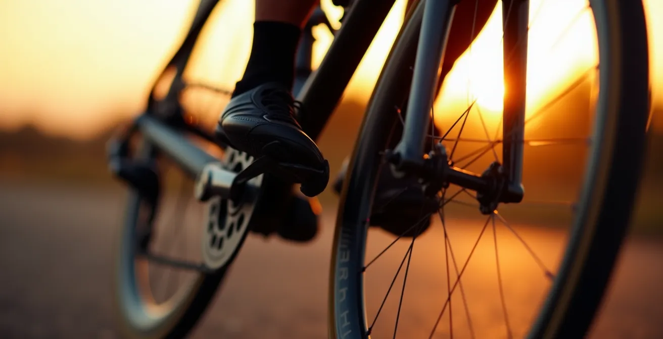 Composición simétrica mostrando potenciómetro de biela desde ángulo lateral con luz dramática