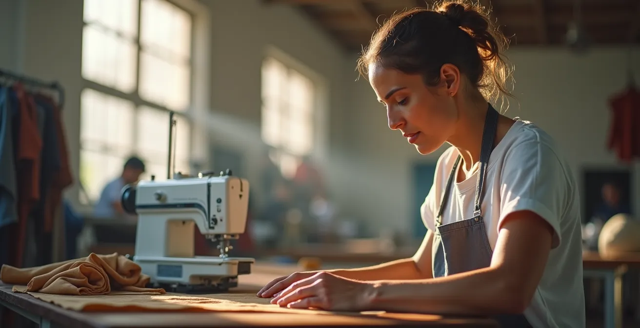 Fábrica textil española produciendo ropa ciclista sostenible