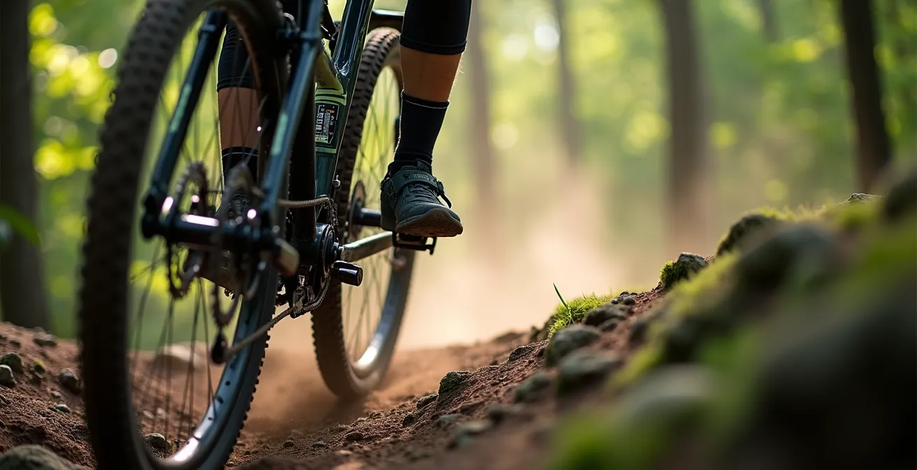Demostración del funcionamiento de tija telescópica en descenso técnico